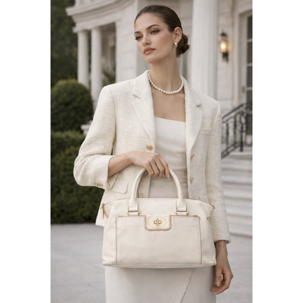 Kate Spade Hampton Road Janie Bag White Leather Satchel Shoulder Bag - Picture 15 of 15